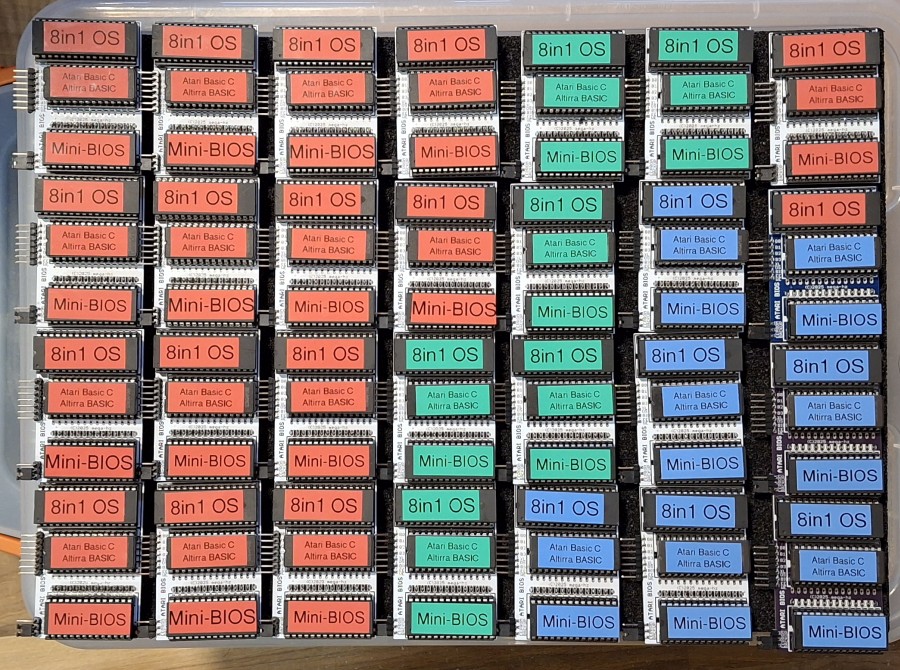 28 Stück fertig aufgebaute EPROM-Platinen