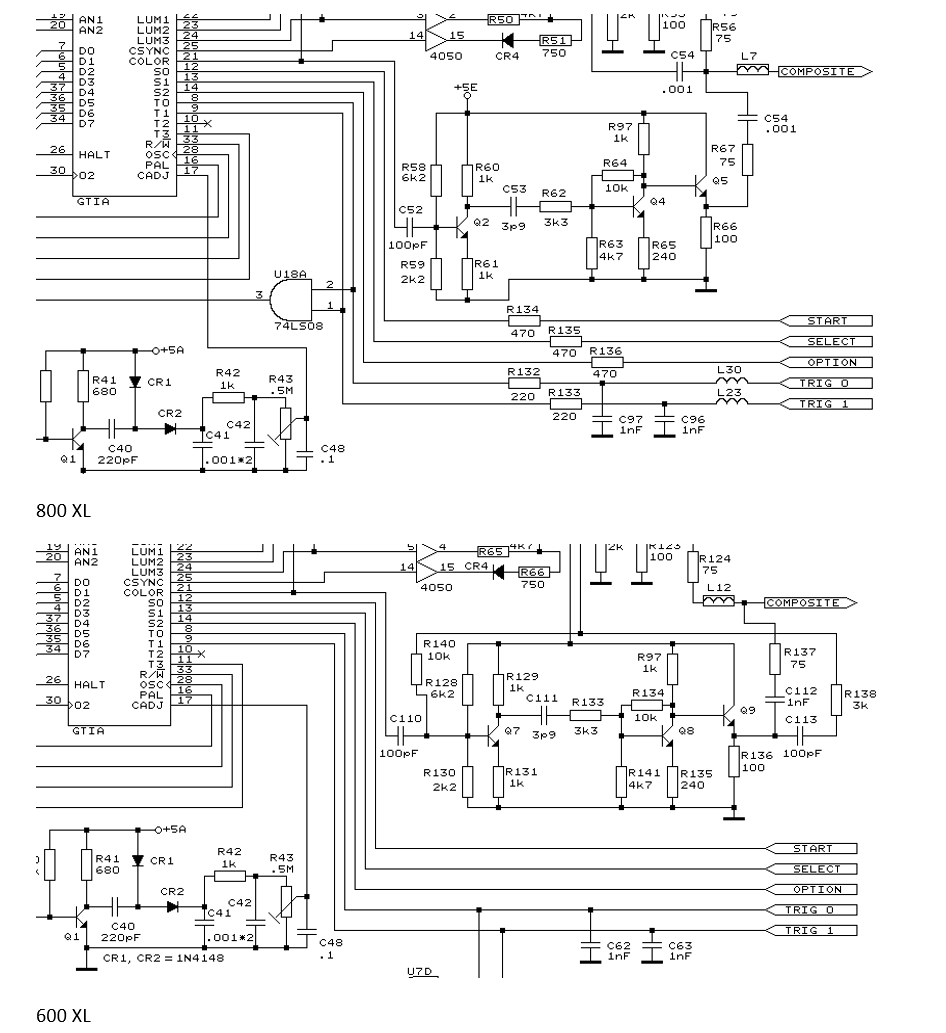 600XL-800XL Funktionstastenleitungen