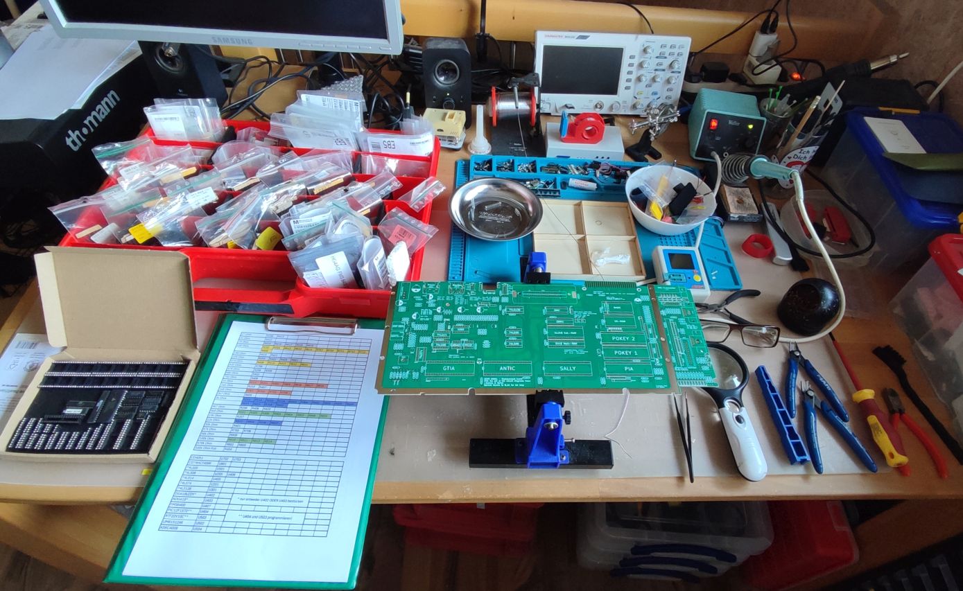 alle Bauteile schon vor sortiert in Beutelchen.